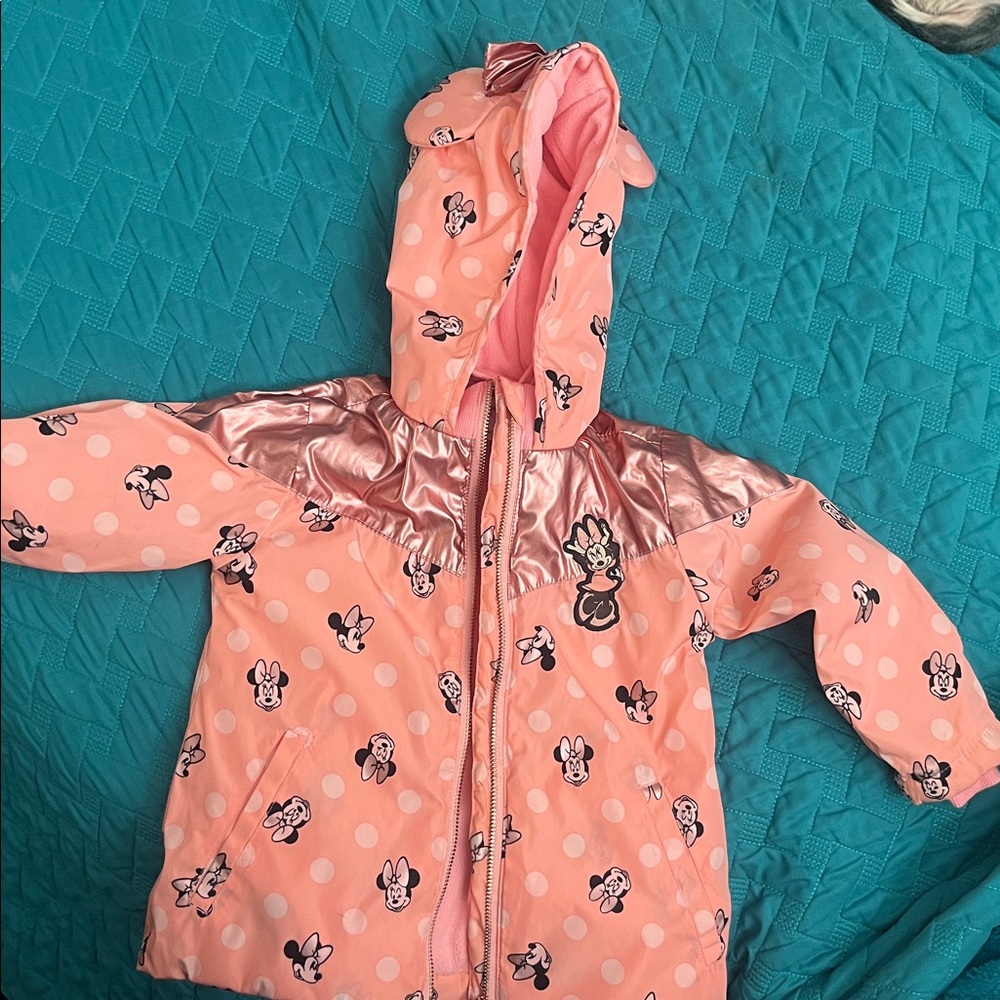 Disney Minnie Mouse insulated rain jacket size 3 T